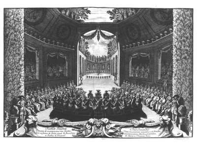 Concert in the Garden of Trianon, 2nd Day of Celebrations at Versailles, 14th July 1668, 1675 by Francois Chauveau